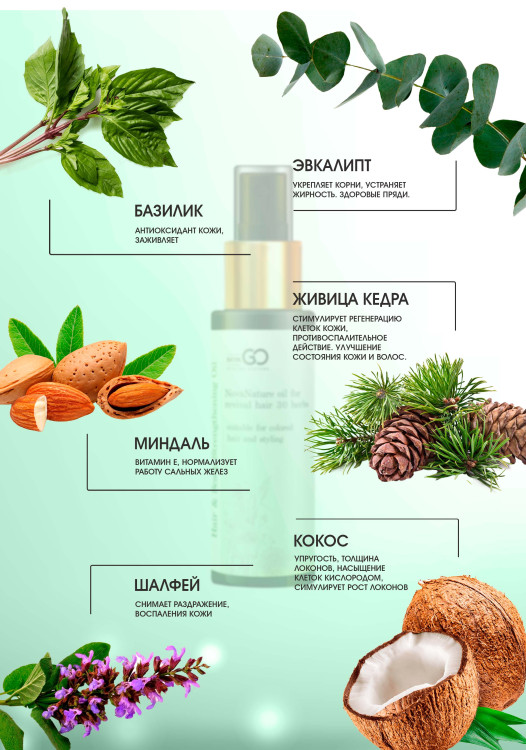 Натуральное масло для волос NovaNature oil for revival hair 30 herbs Dctr.Go Healing Systems 110 мл в Рязани