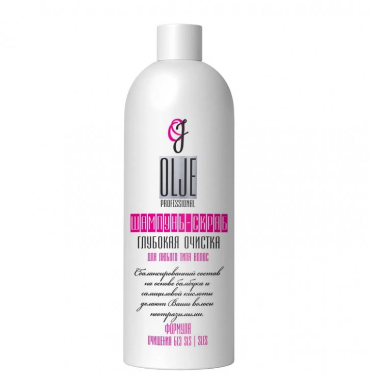 OLJE Шампунь – скраб глубокая очистка для любого типа волос, 1000 мл в Рязани